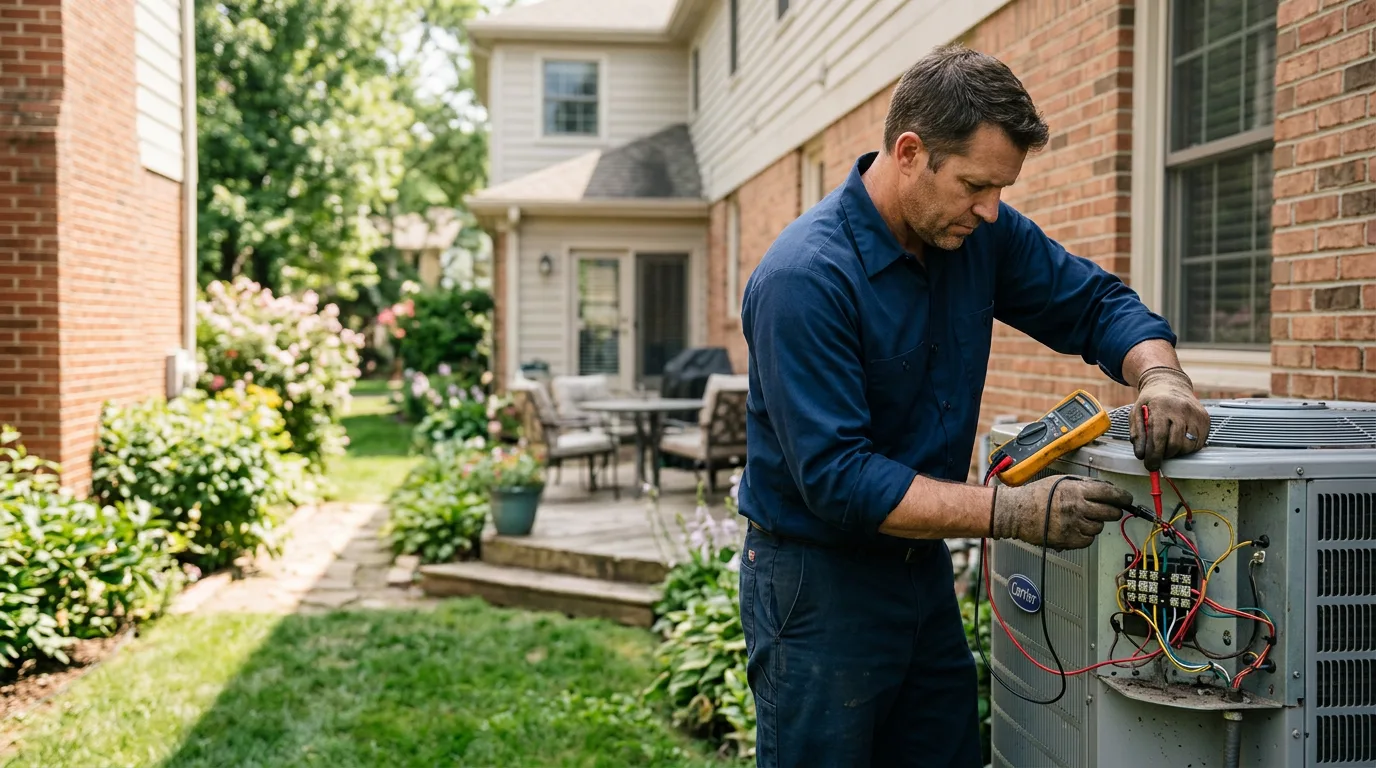 HVAC technician working near Fittstown, OK